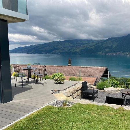 Moderne Unterkunft Mit Panoramablick Auf Thunersee Krattigen Zewnętrze zdjęcie