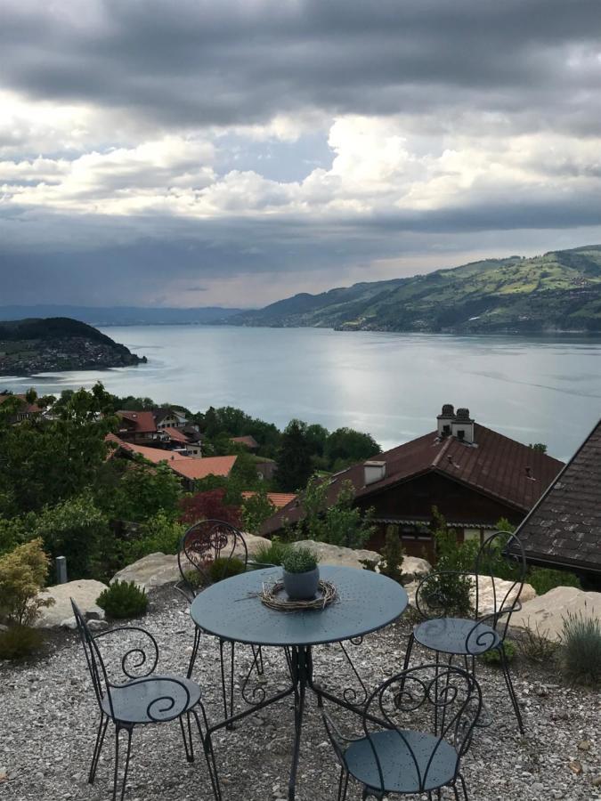 Moderne Unterkunft Mit Panoramablick Auf Thunersee Krattigen Zewnętrze zdjęcie
