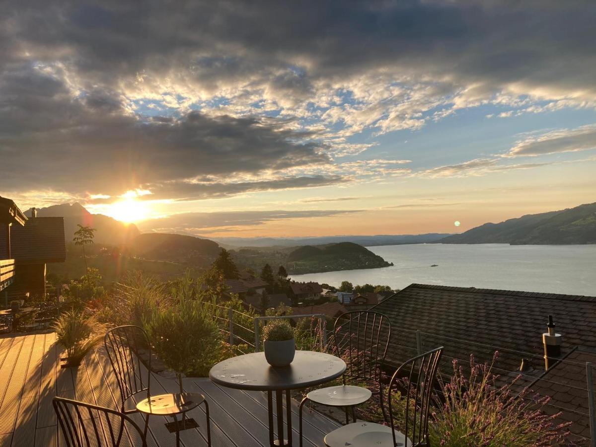 Moderne Unterkunft Mit Panoramablick Auf Thunersee Krattigen Zewnętrze zdjęcie