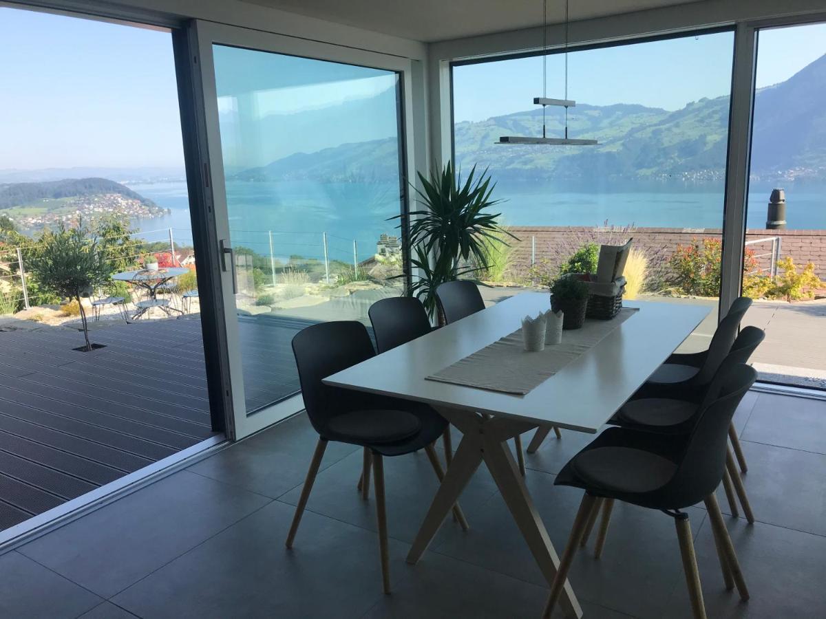 Moderne Unterkunft Mit Panoramablick Auf Thunersee Krattigen Zewnętrze zdjęcie