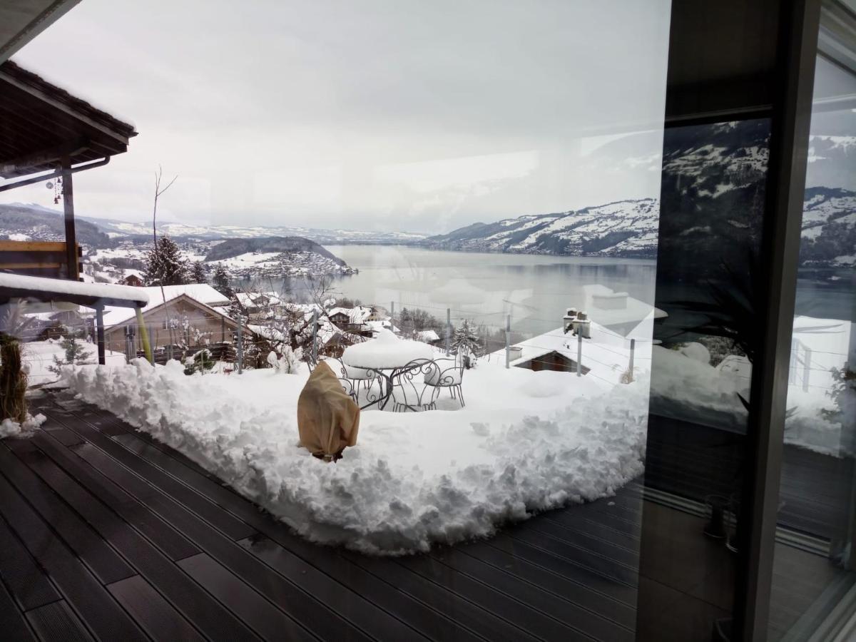 Moderne Unterkunft Mit Panoramablick Auf Thunersee Krattigen Zewnętrze zdjęcie